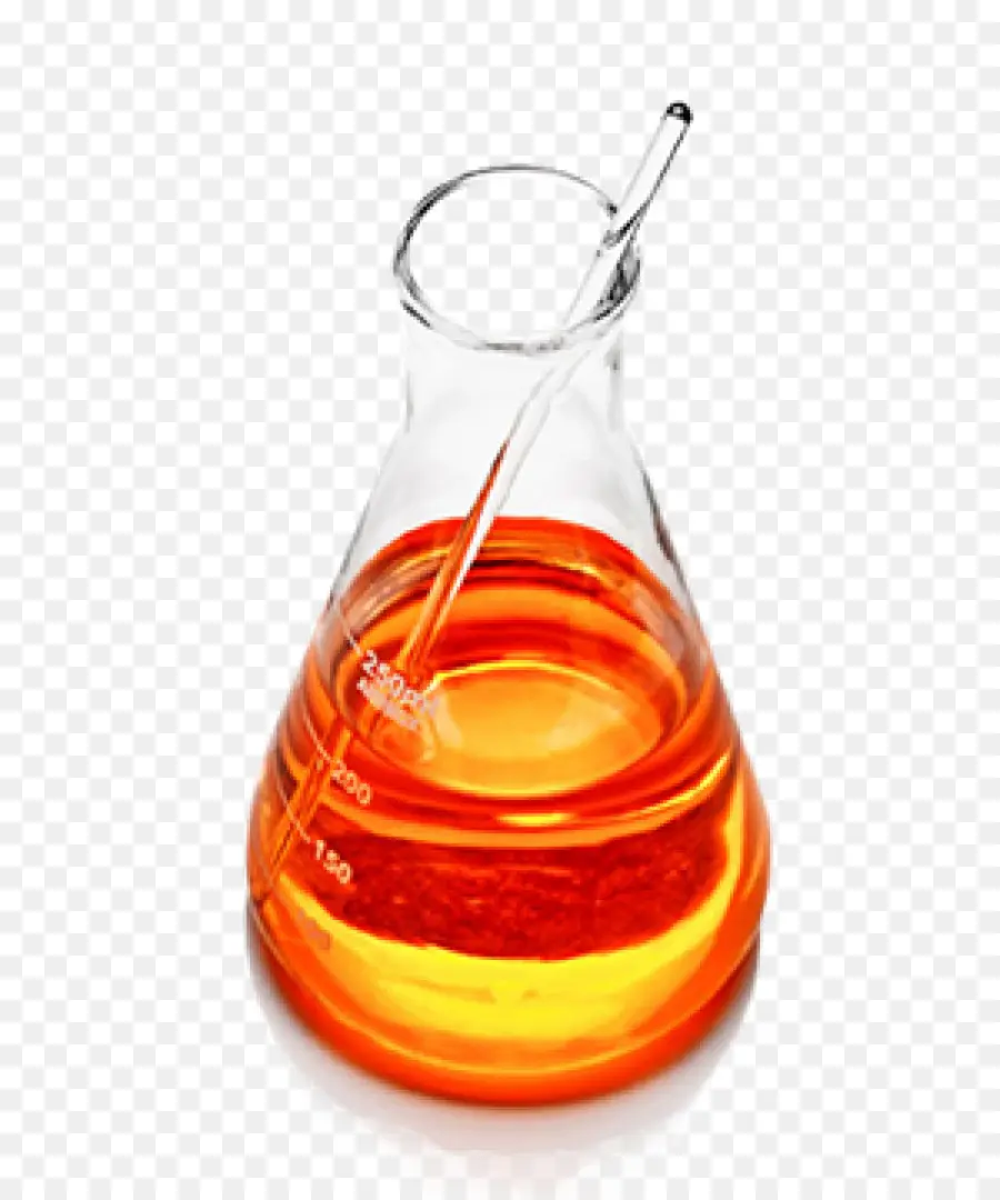 Fiole Erlenmeyer Avec Liquide Orange，Liquide PNG