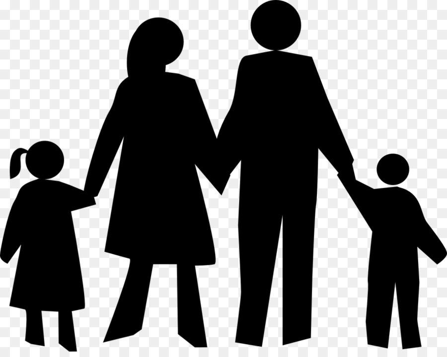 Famille Silhouette，Parents PNG