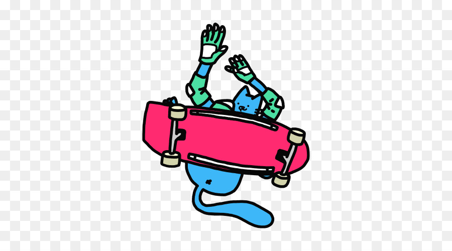 Chat Bleu，Skateboard PNG