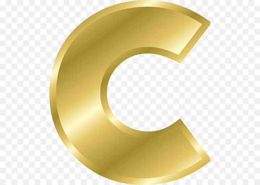 Lettre C，Or PNG