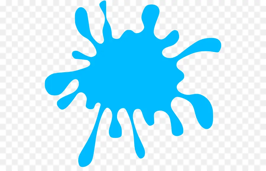 Éclaboussure De Peinture Bleue，Peinture PNG