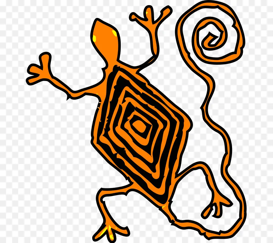 Lézard Orange，Lézard PNG