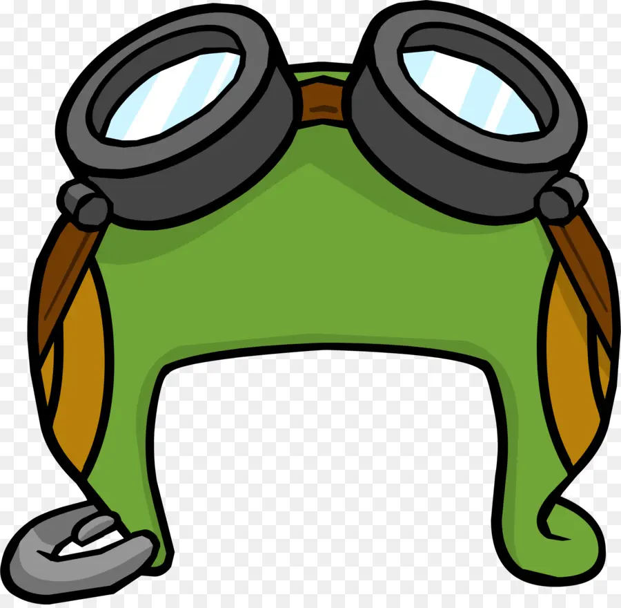 Chapeau D'aviateur Vert，Des Lunettes PNG