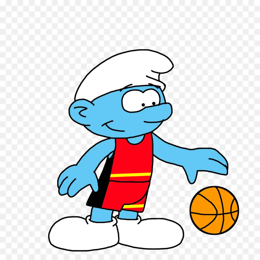 Schtroumpf De Basket Ball，Bleu PNG