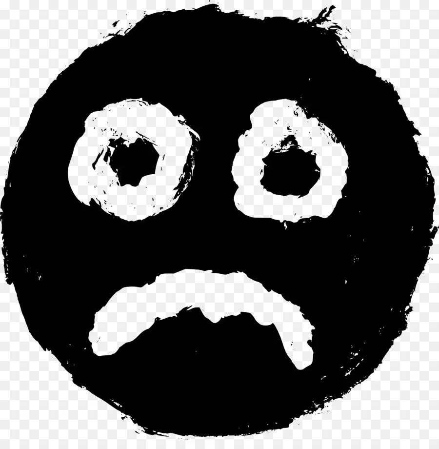 Visage Triste，Noir PNG