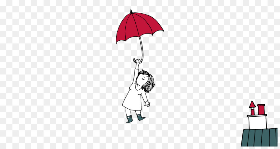 Fille Avec Parapluie Rouge，Parapluie PNG