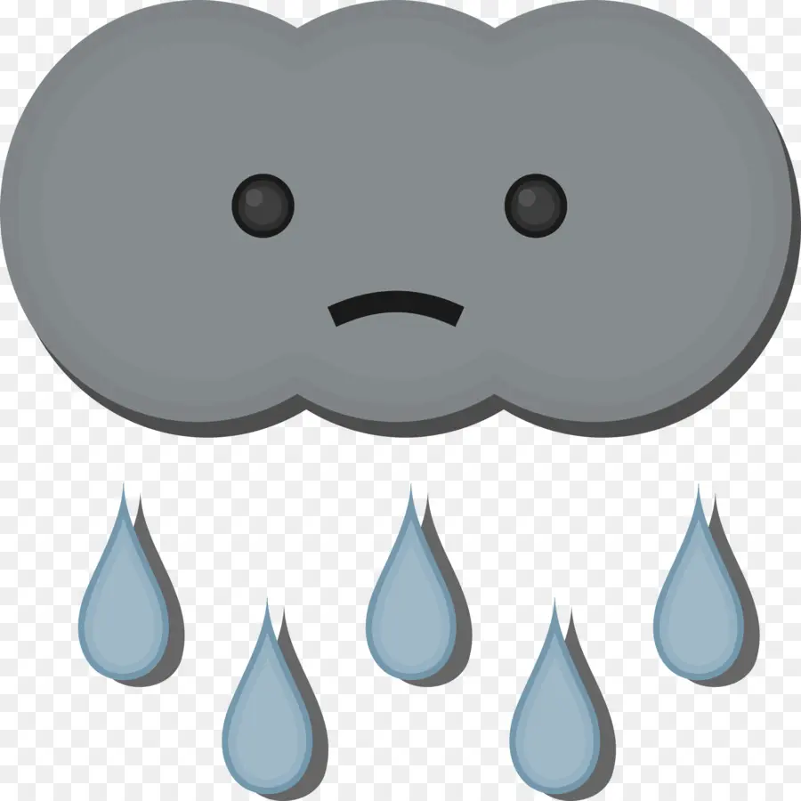 Nuage De Pluie，Gris PNG