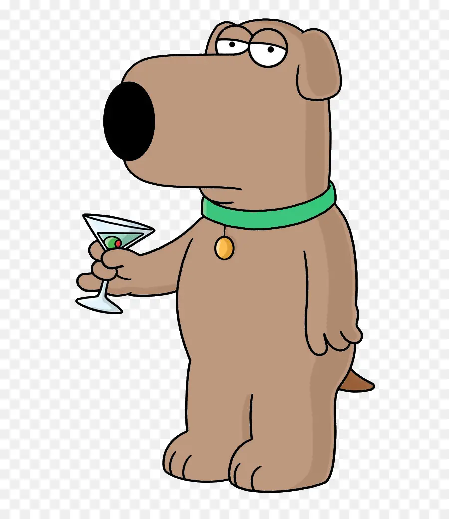 Chien De Dessin Animé Avec Martini，Chien PNG