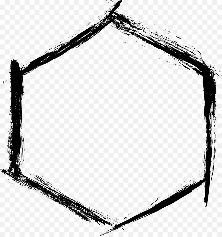 Cadre Hexagonal，Noir PNG