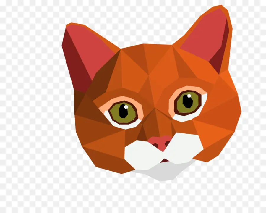 Chat Polygonal，Animal PNG