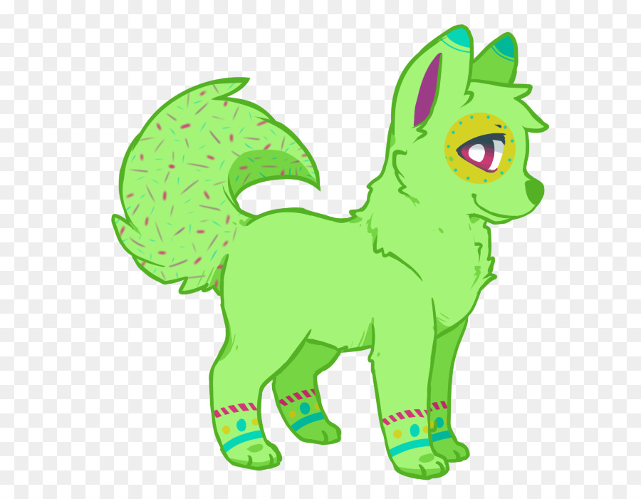 Chien De Dessin Animé Vert，Animal PNG