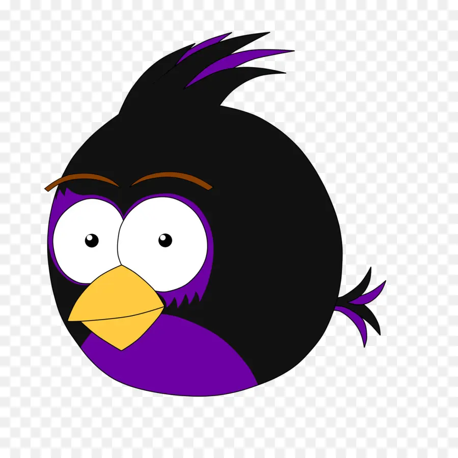 Oiseau Noir Et Violet，En Colère PNG