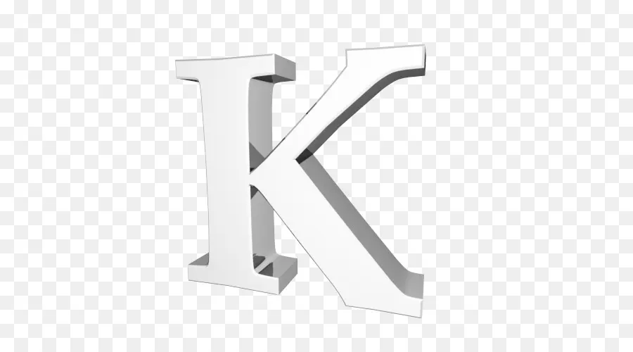 Lettre K，3d PNG