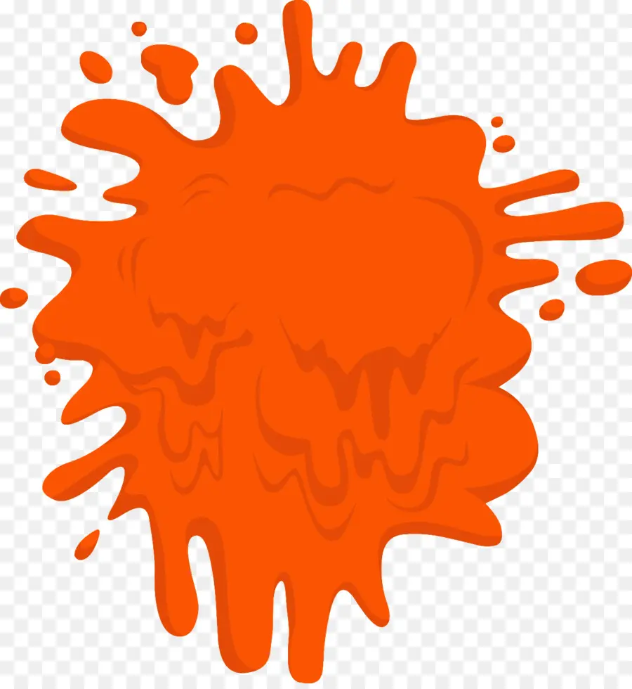 éclaboussure D'orange，Peinture PNG