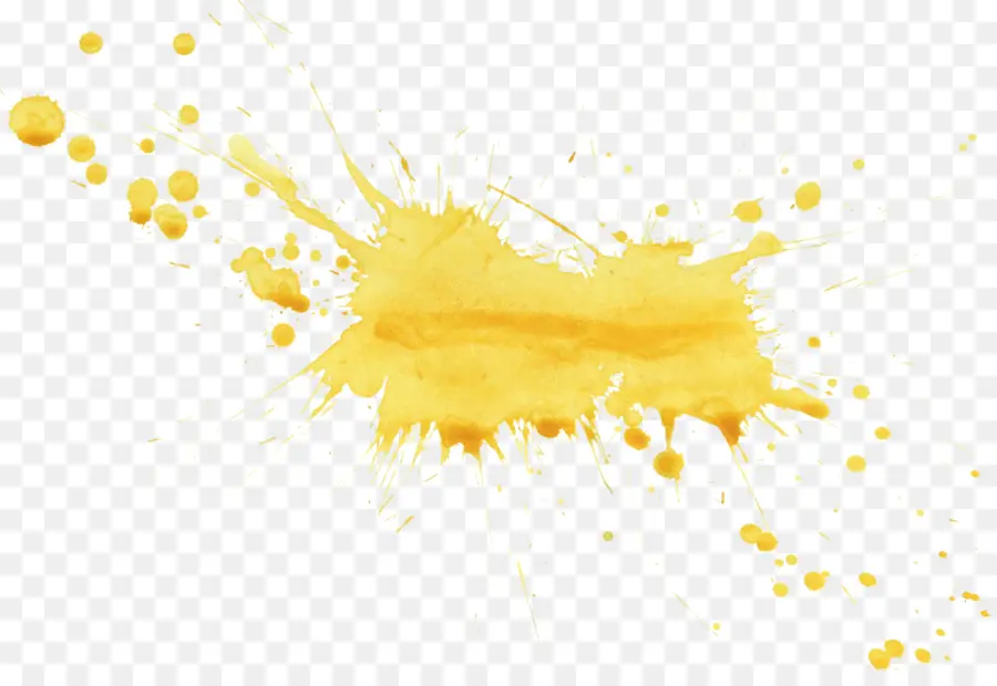 Peinture Jaune，Éclabousser PNG