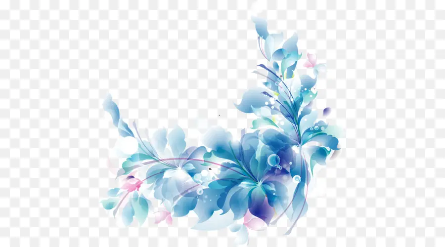 Fleur，Bleu PNG