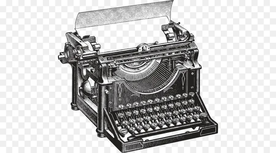 Machine à écrire，Vêtements Vintage PNG