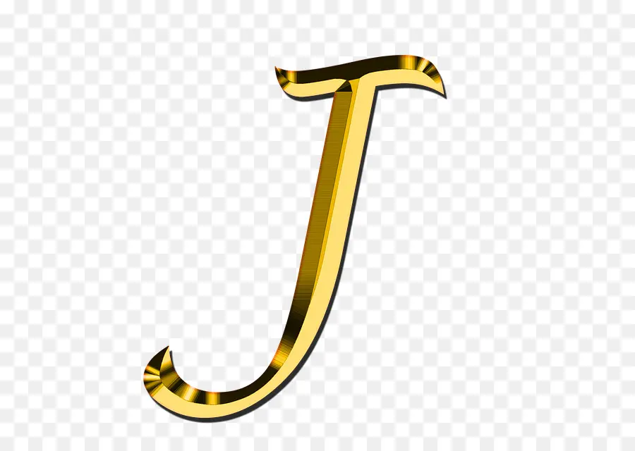 Lettre Dorée J，Alphabet PNG