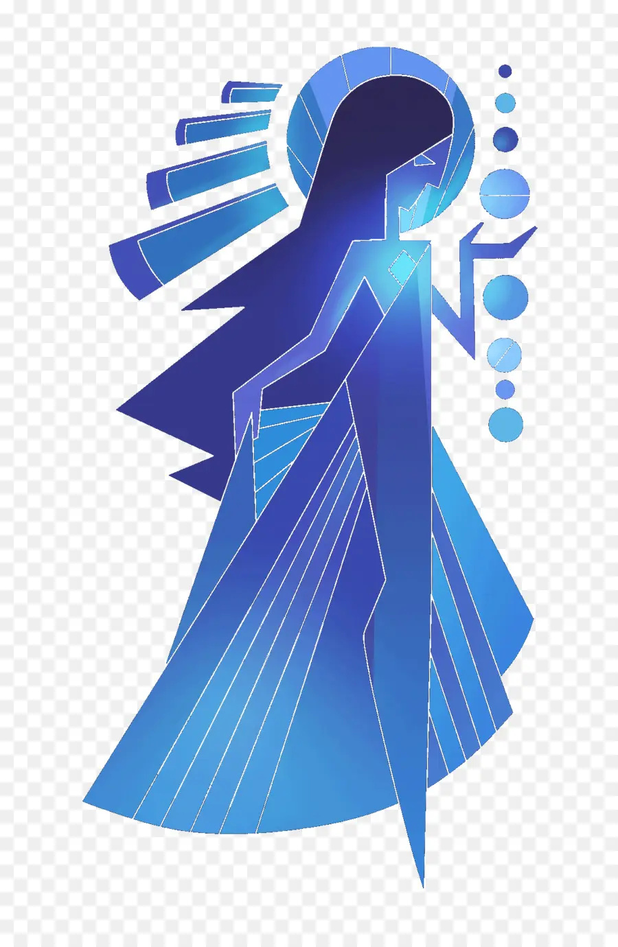 Figure Abstraite，Bleu PNG