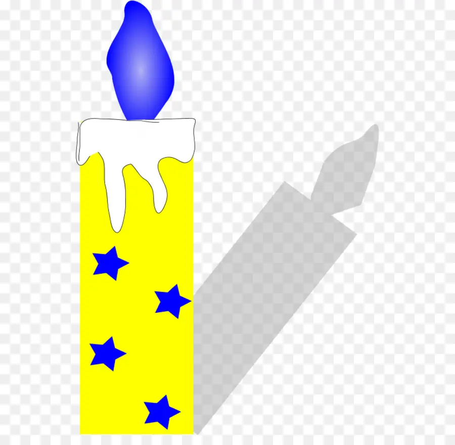 Bougie Jaune，Flamme Bleue PNG