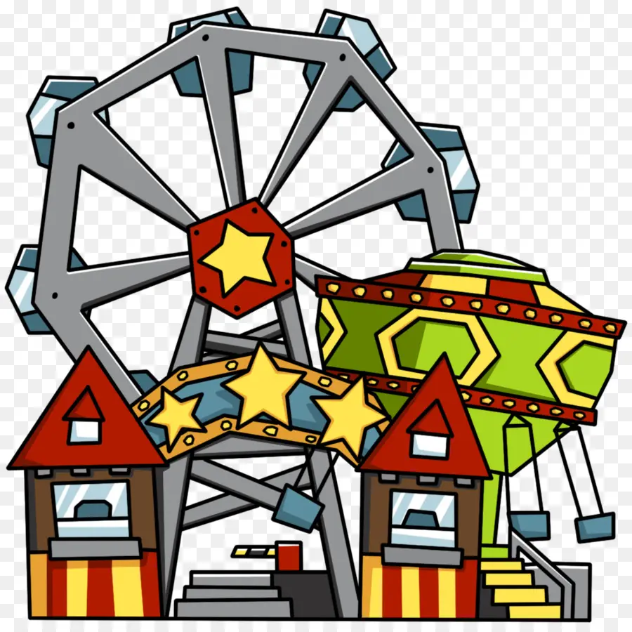 Manèges Du Parc D'attractions，Grande Roue PNG