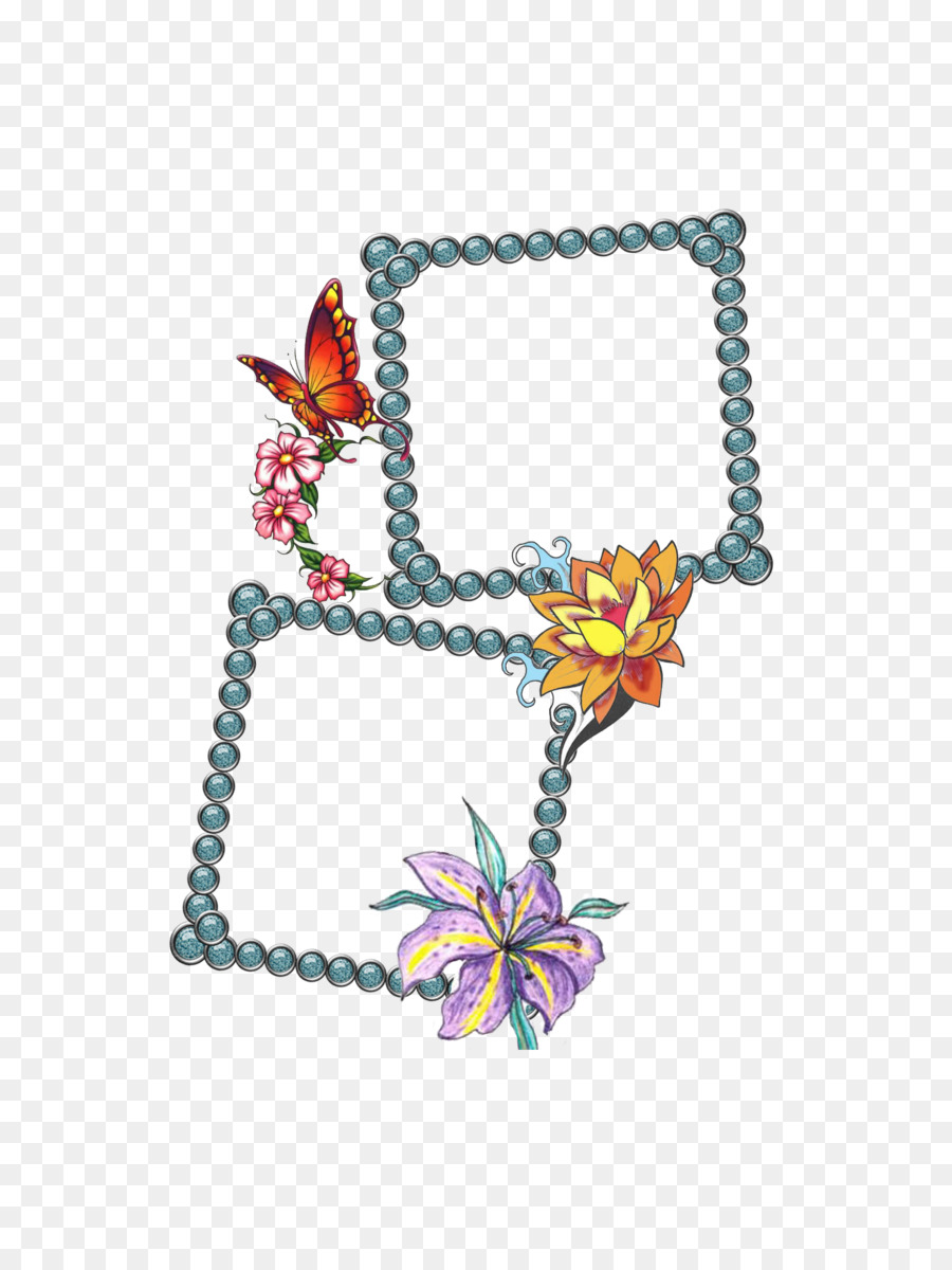 Cadres Décoratifs，Fleurs PNG