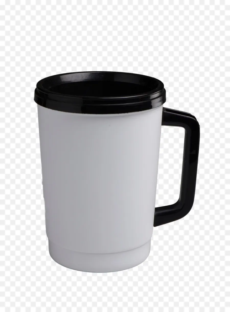 Tasse Blanche，Poignée Noire PNG