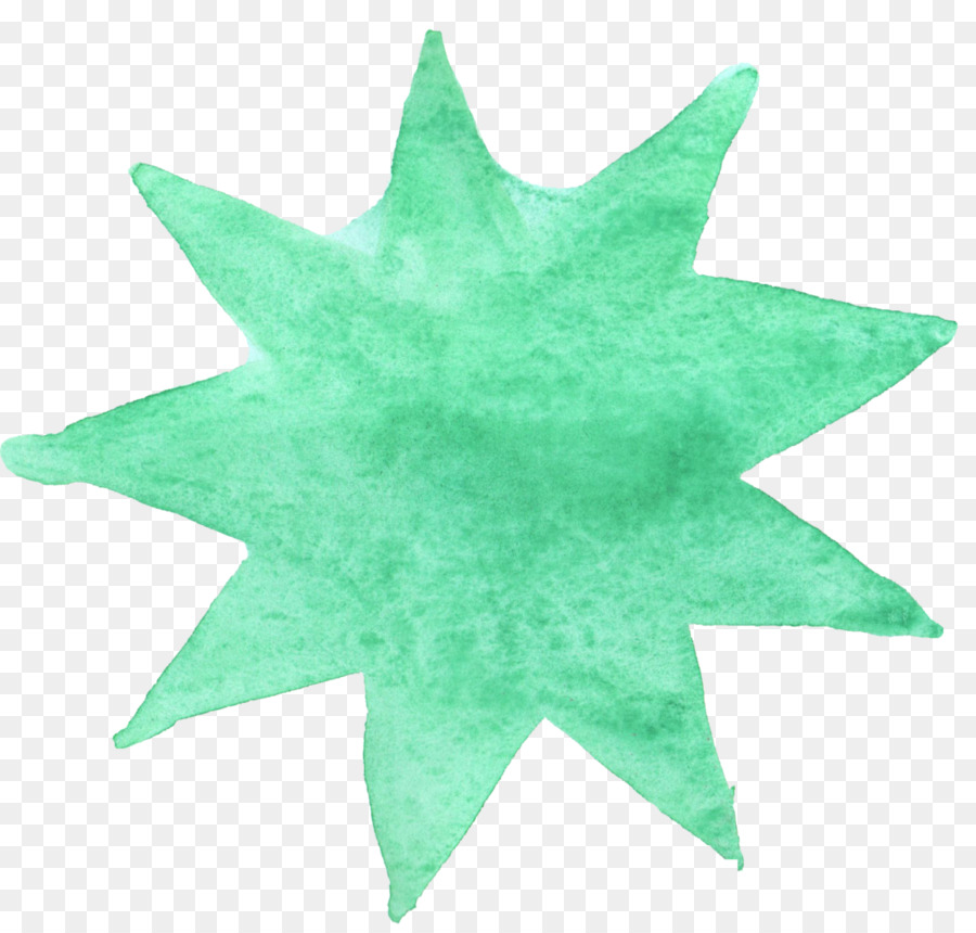 Étoile Verte，Aquarelle PNG