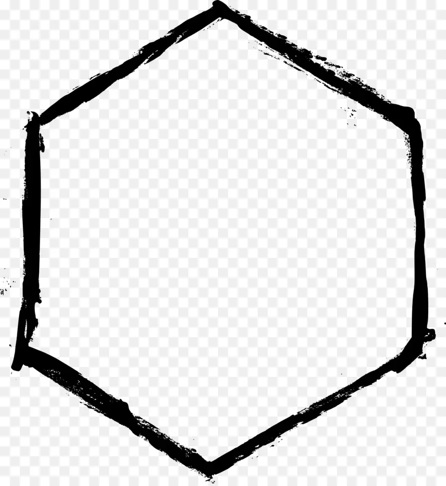 Cadre Hexagonal，Noir PNG