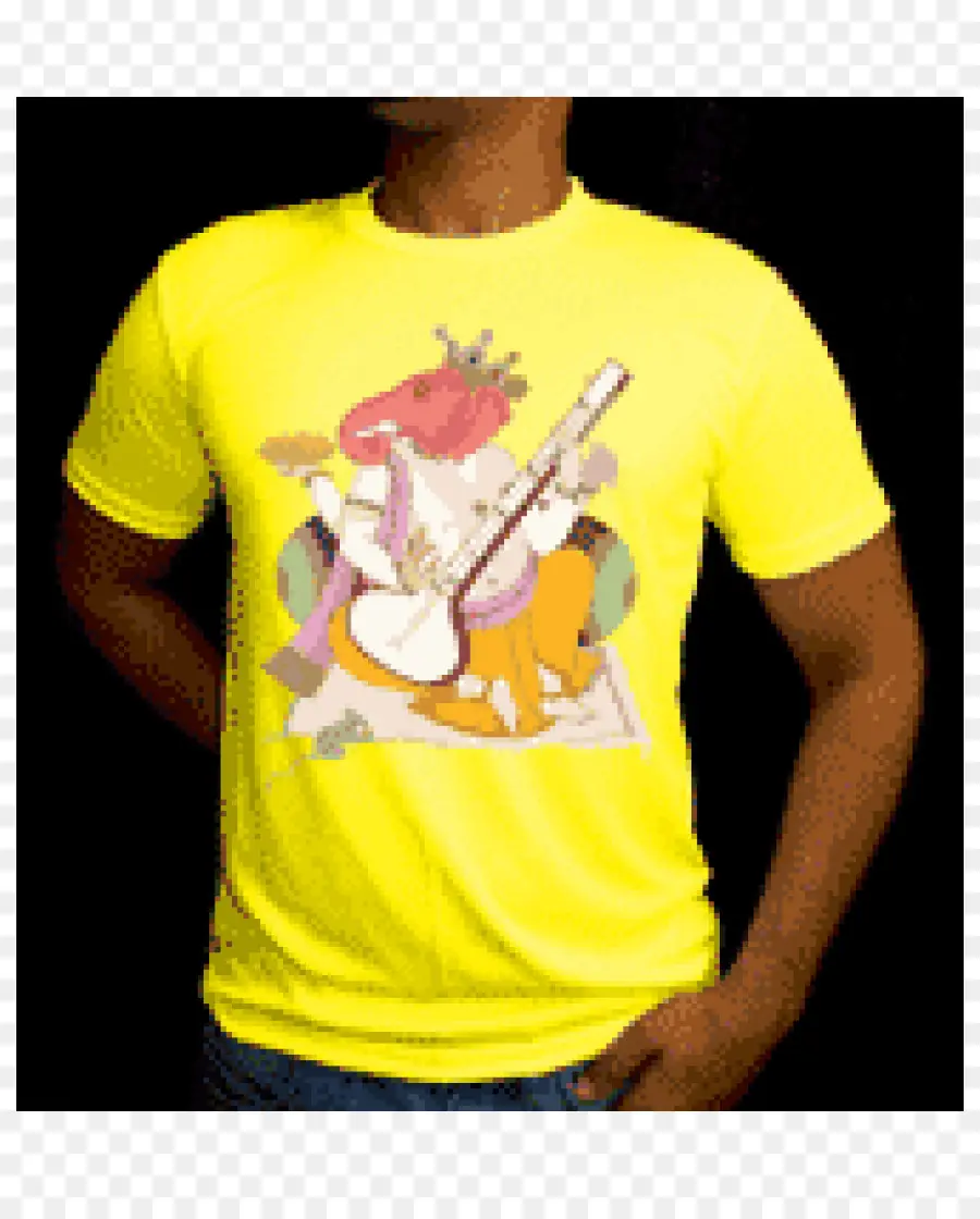 Jaune T Shirt Graphique，Vêtements PNG