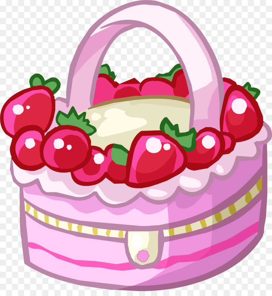 Club Penguin，Gâteau à La Crème De Fraise PNG