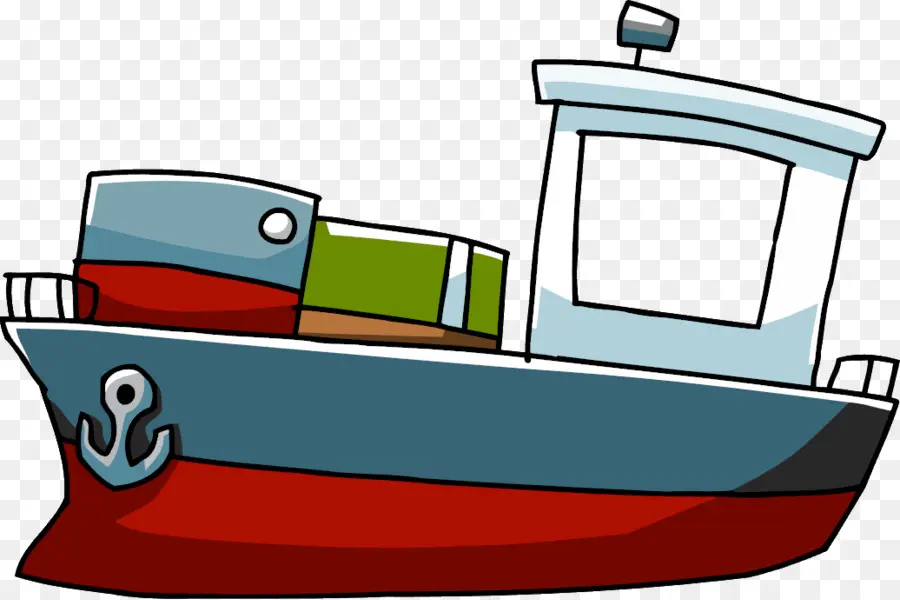 Bateau Rouge Et Bleu，Eau PNG