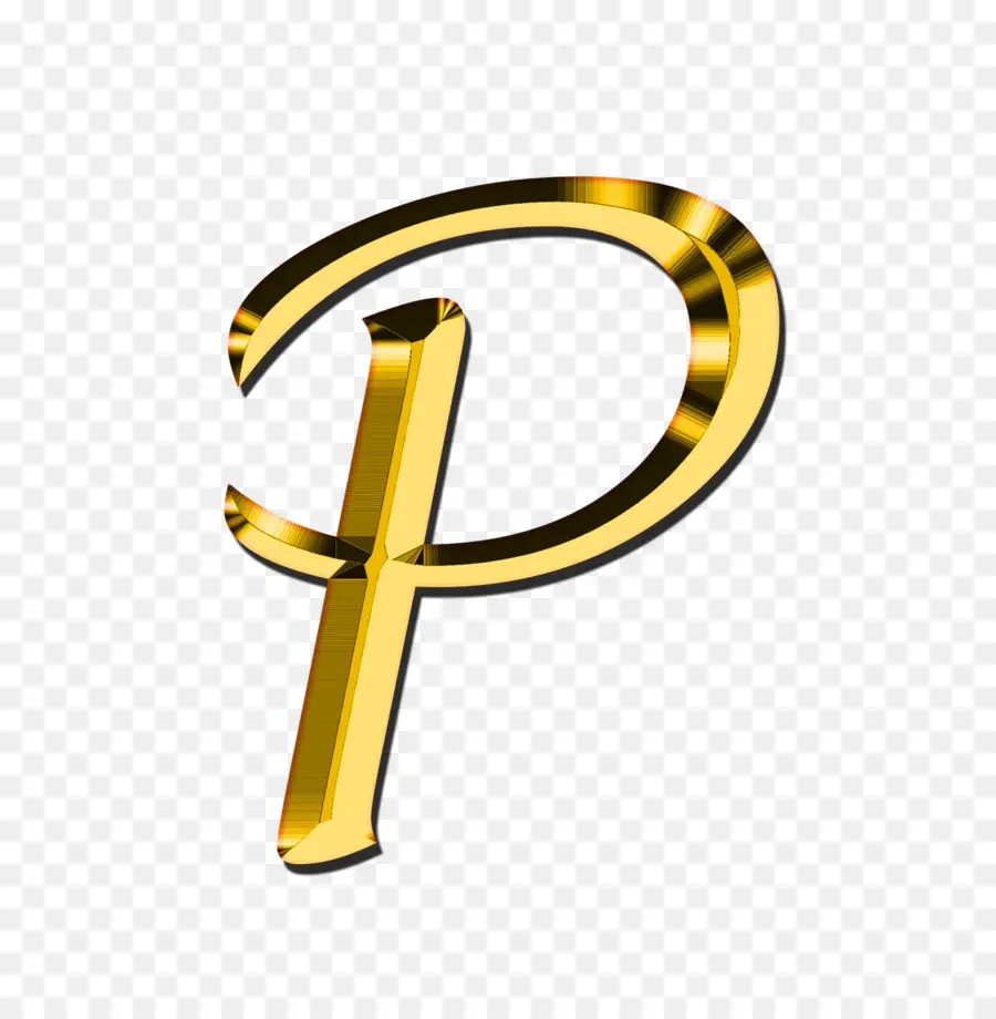 Lettre D'or P，Alphabet PNG