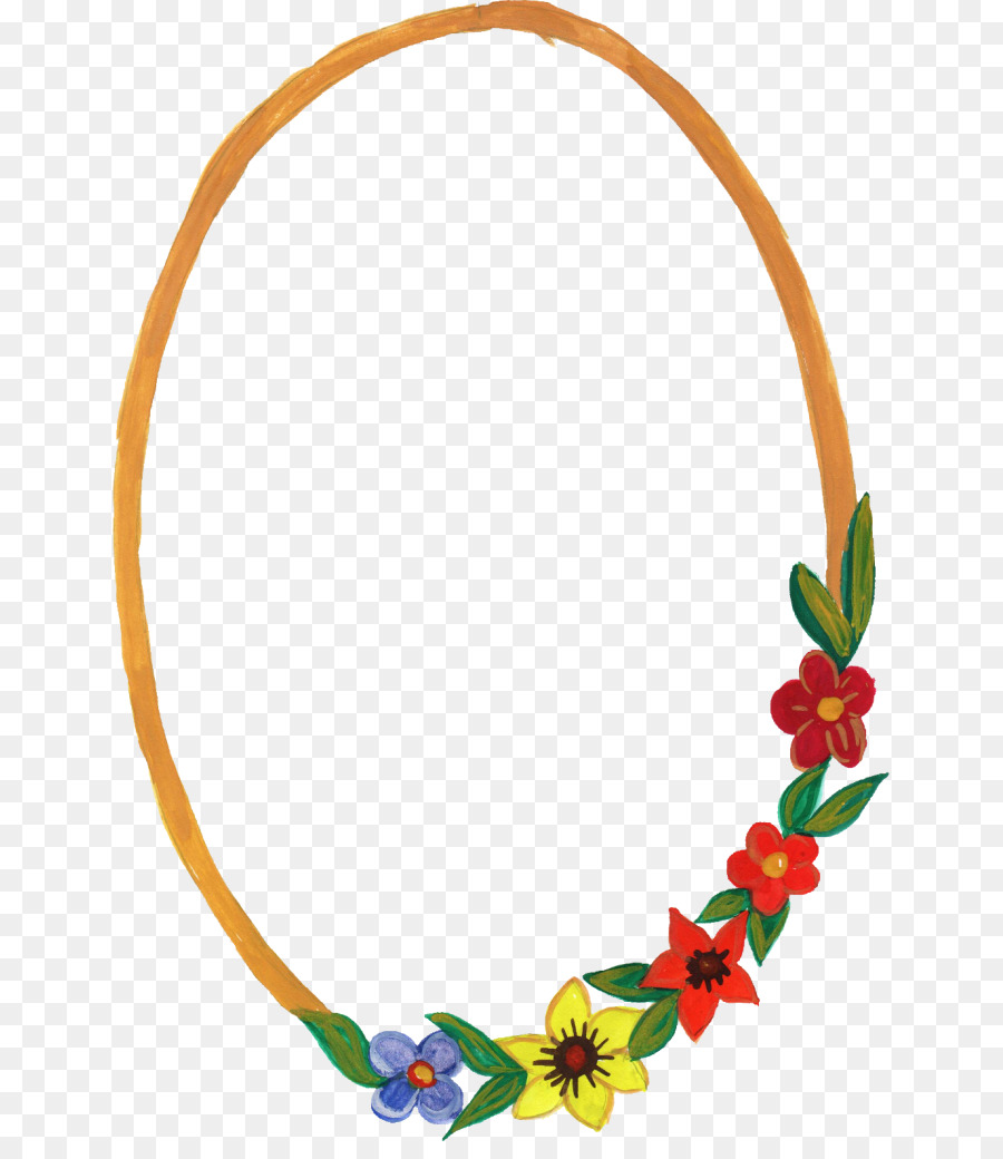 Cadre Floral，Ovale PNG