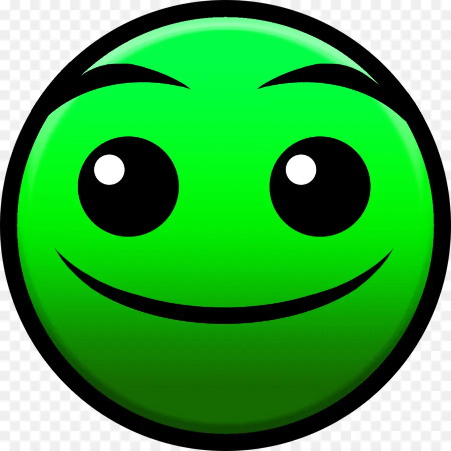 Visage Souriant Vert，Heureux PNG