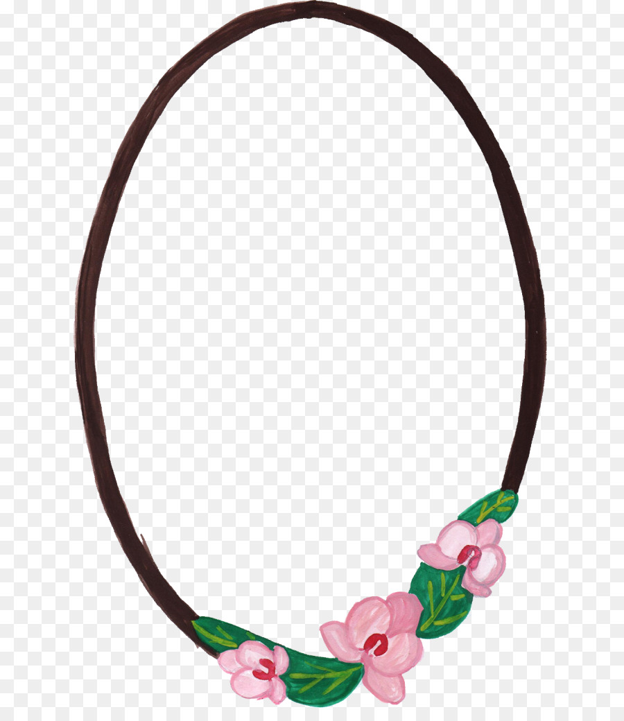 Cadre Floral，Ovale PNG