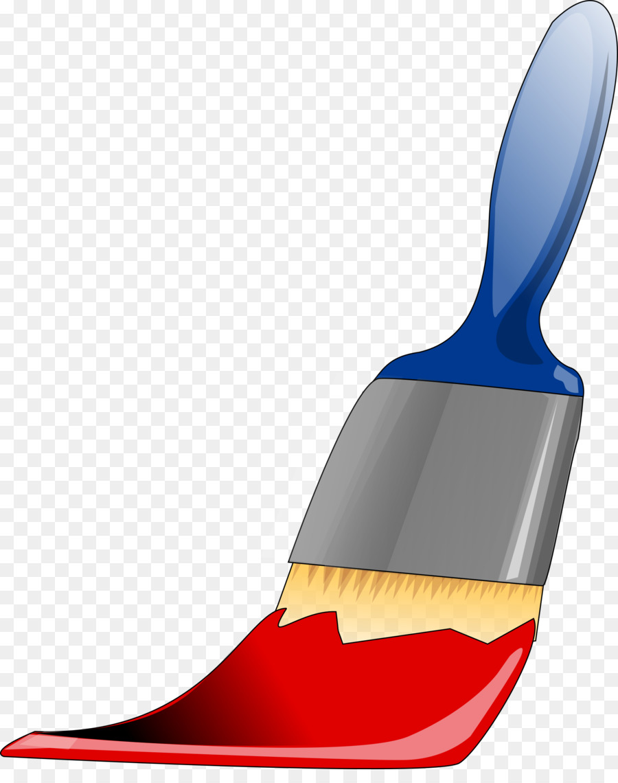 Pinceau Avec De La Peinture Rouge，Peinture PNG