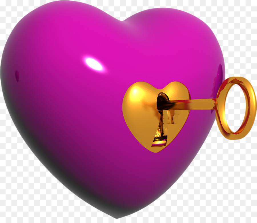 Coeur Avec Clé，Cœur PNG