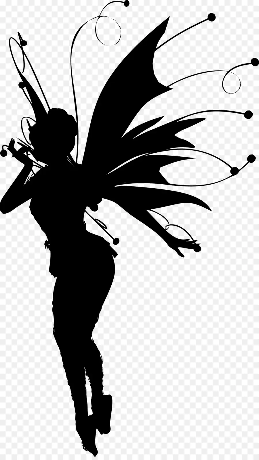 Fée Silhouette，Ailes PNG