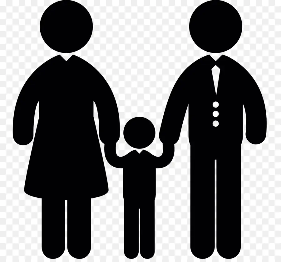 Famille Silhouette，Parents PNG