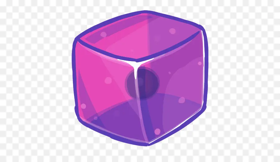 Cube Violet，Géométrique PNG