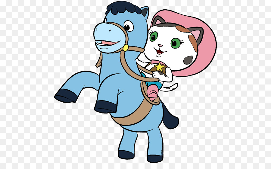 Chat Et Cheval De Dessin Animé，Cow Boy PNG