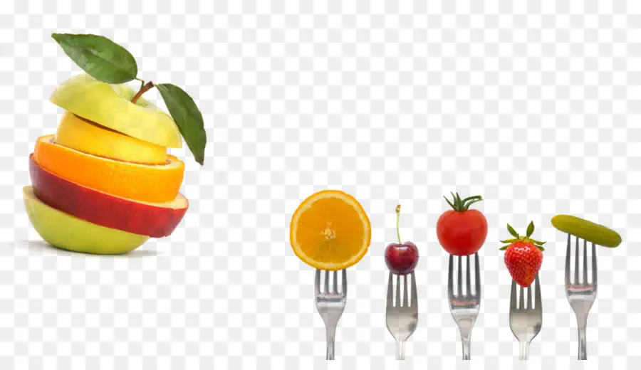 Fruits Sur Des Fourchettes，Fruit PNG