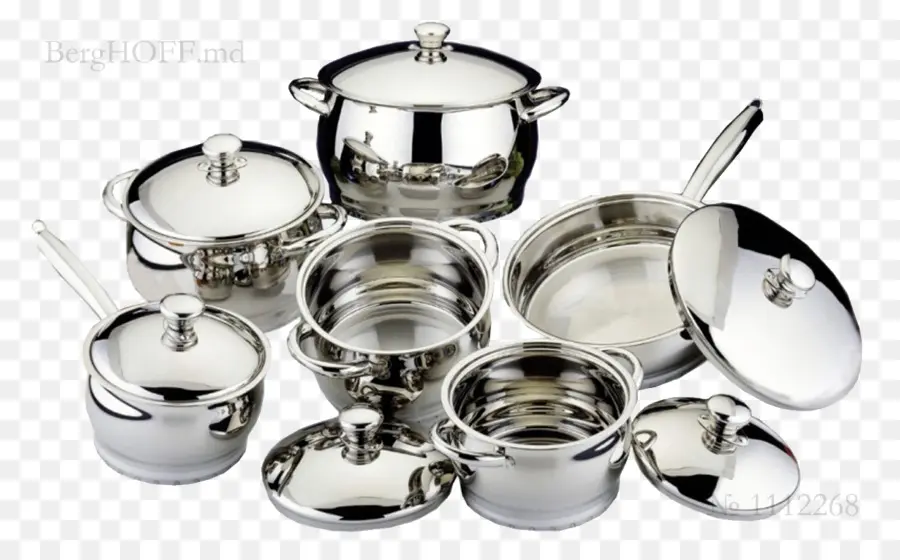 Ensemble De Casseroles En Acier Inoxydable，Pots PNG