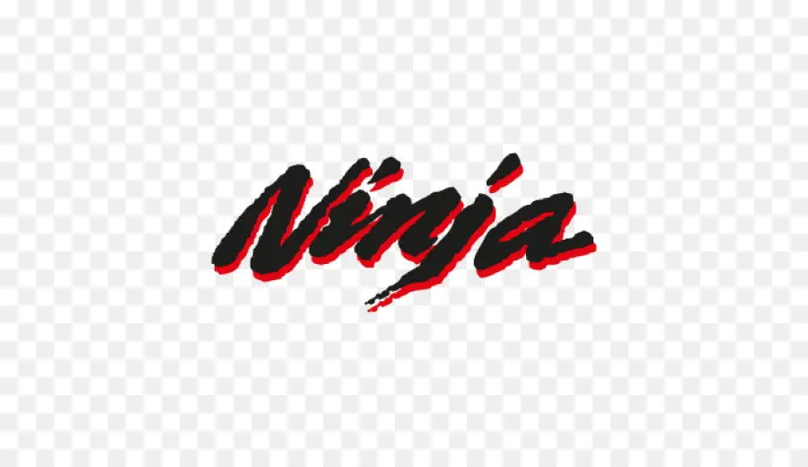 Texte Ninja，Rouge PNG