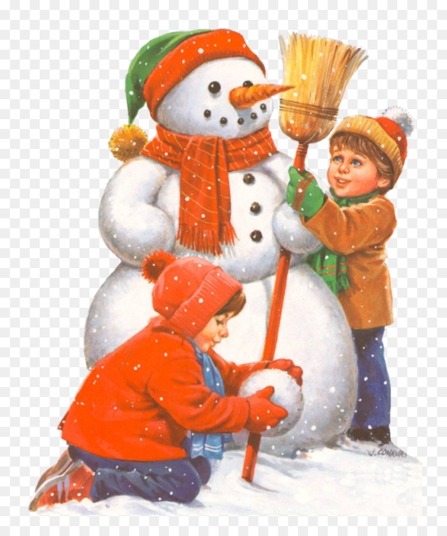 Bonhomme De Neige Et Enfants，Hiver PNG