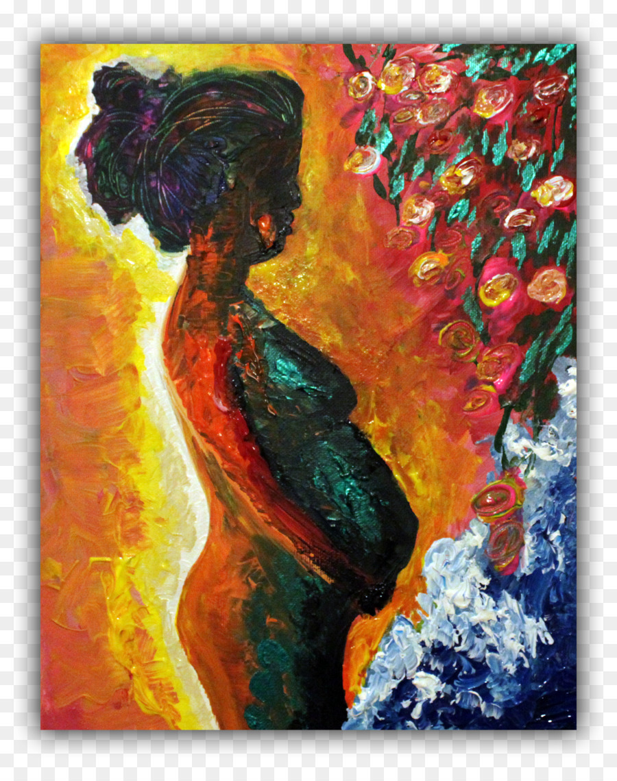 Femme Enceinte，Peinture PNG