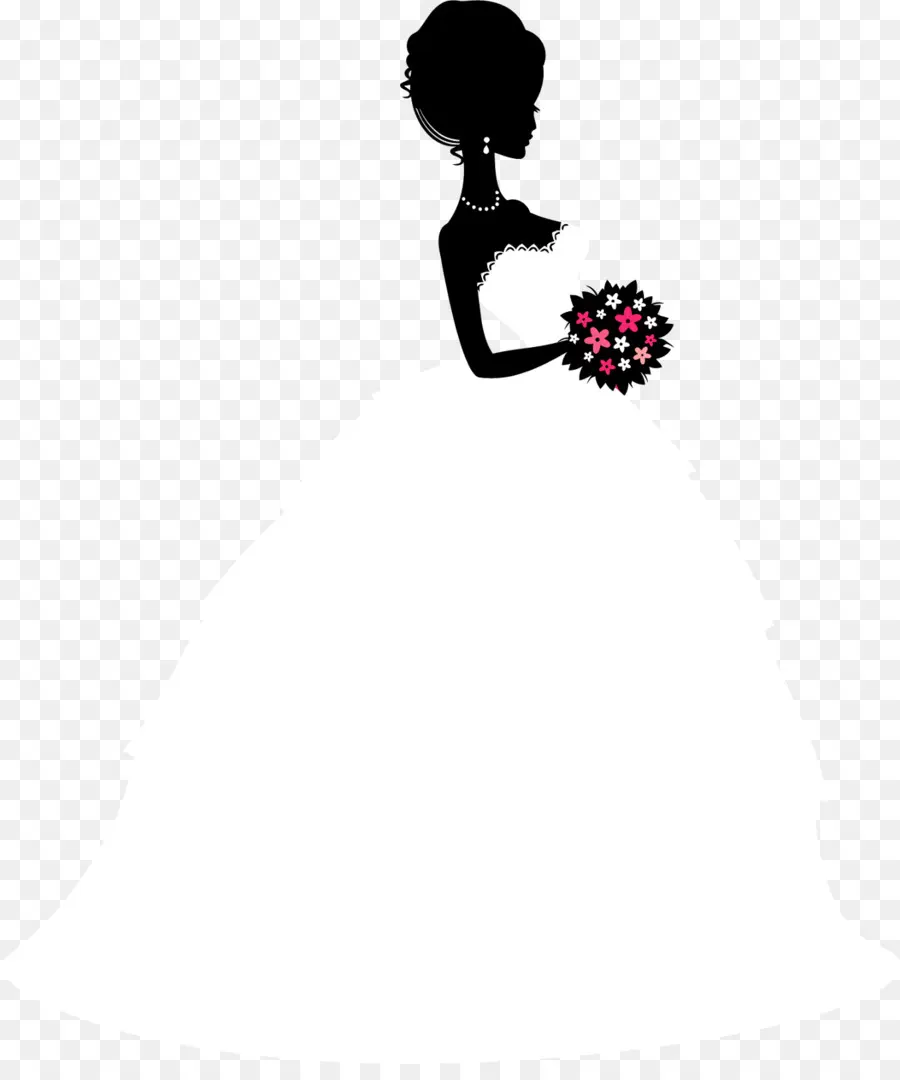 Silhouette De Mariée，Mariage PNG