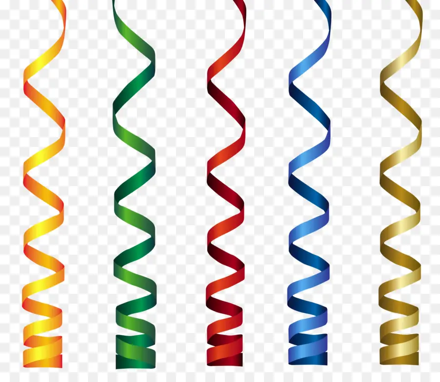 Serpentins Colorés，Décoration PNG