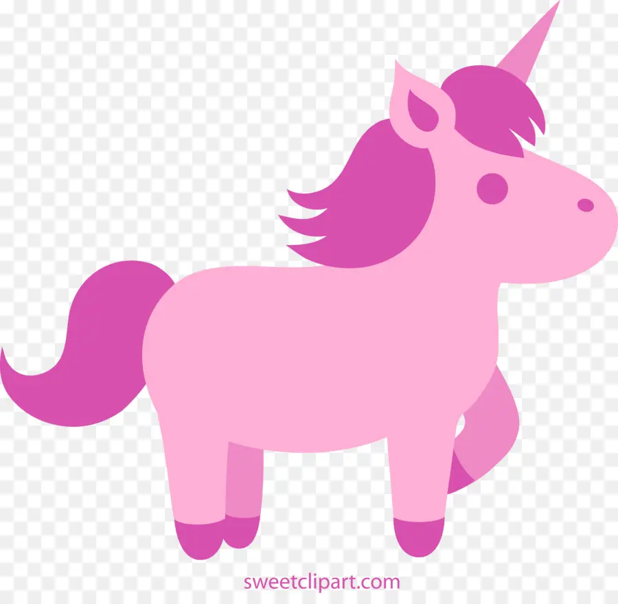 Licorne Rose，Mythique PNG